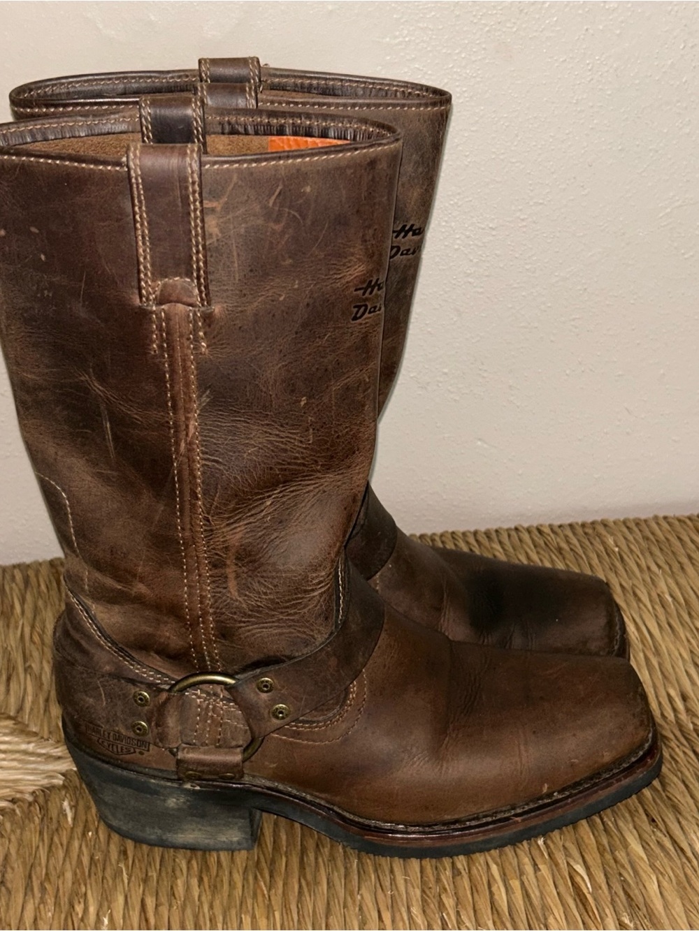 Harley-Davidson Brown Leather Women's Combat/Moto Boots